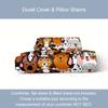 3Pcs Soft And Comfortable Dog Print Duvet Cover Set For Bedroom And Guest Room - Includes 1 Duvet Cover And 2 Pillowcases