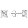 Jewels Prim 1/2 Princess Cut Diamond Stud Earrings 14K White Gold Push Basket Jewellery For Women's Daily Wear