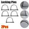 2Pcs Galvanized Locking Pins With Spring Lock Ring Split Buckle Pin Durable Tubular Folding Pin