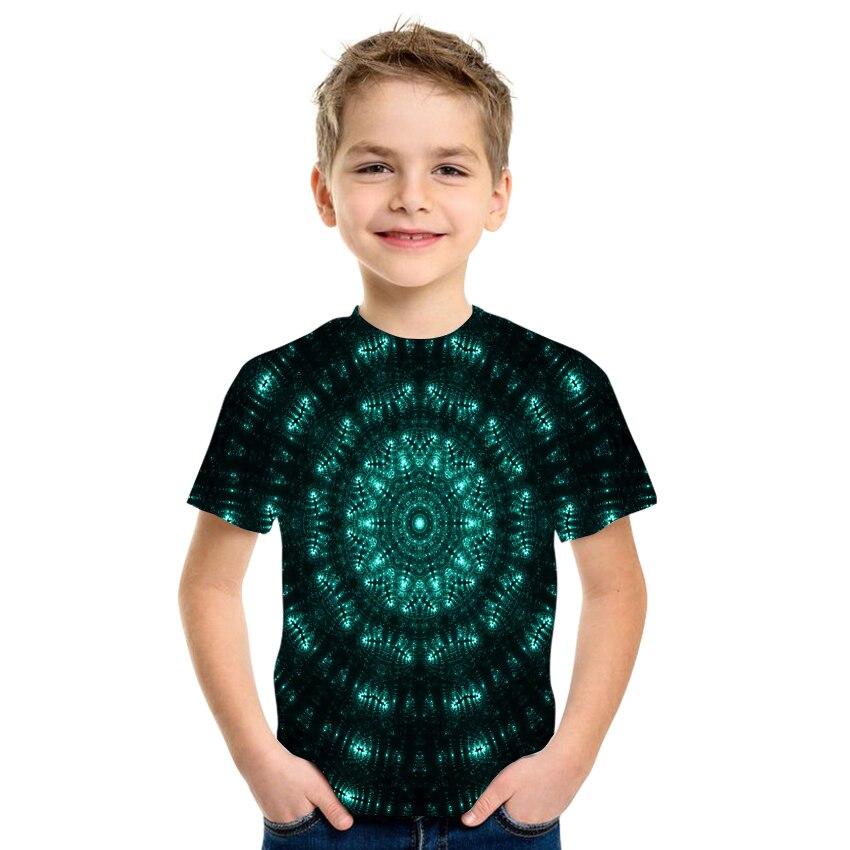 Baby Boy Cartoon Casual T-shirt Girl Abstract Fashion T-shirt Summer Short-sleeved O-neck T-shirt