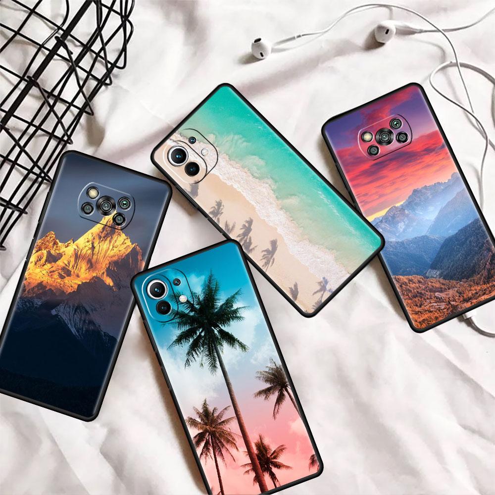 Чехол Mountain Beach Sea для Xiaomi Mi Poco X3 NFC M4 M3 Pro F3 GT F1 11 Lite Note 10 11T 10T 9T задняя мягкая крышка телефона
