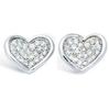 [L7447] - Silver Earrings 'Love' Silver White (rhodium-plated) - 8x9 Mm