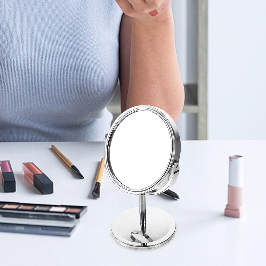 Зеркала для макияжа Настольный туалетный круг Персональный стол для бритья Мужчины Портативные стрижки на 360 градусов