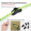 Camping Tent Rope Fastener Adjuster Non-Slip Rope Buckles Cord Tightener Tools