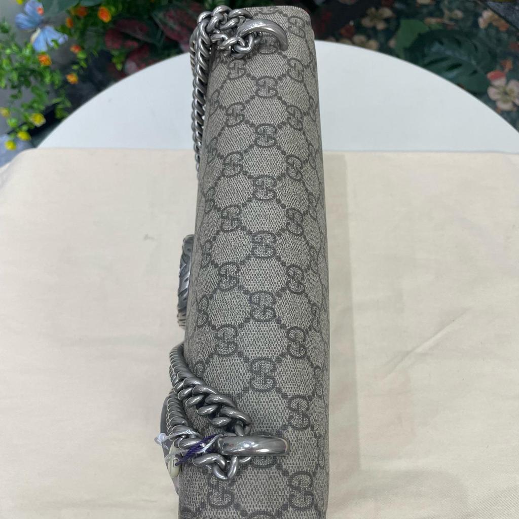 [Pre-Owned] Dionysus Tiger Head Buckle Logo Canvas Crossbody Shoulder Bag Small - Very Good #PCANNI