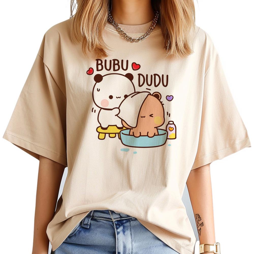 Футболка Bubu And Dudu, женские футболки, футболка с аниме для девочек Y2k, японские топы с короткими рукавами, одежда