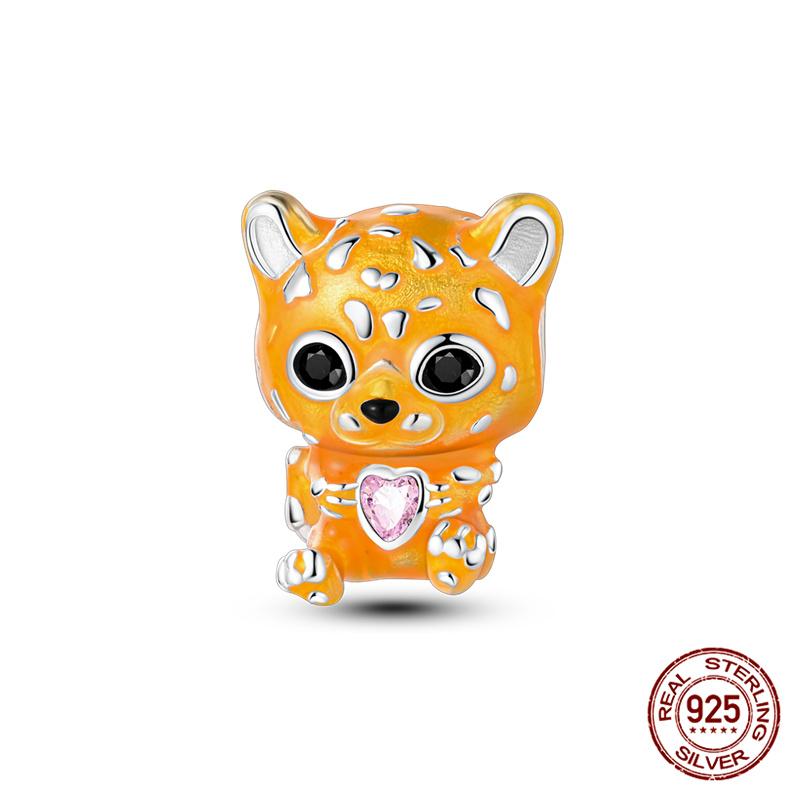 Original Owl Beads 100% 925 Silver Lucky Cat Elephant Charms Fit Original 925 Bracelet DIY Jewelry Making Women's Gift