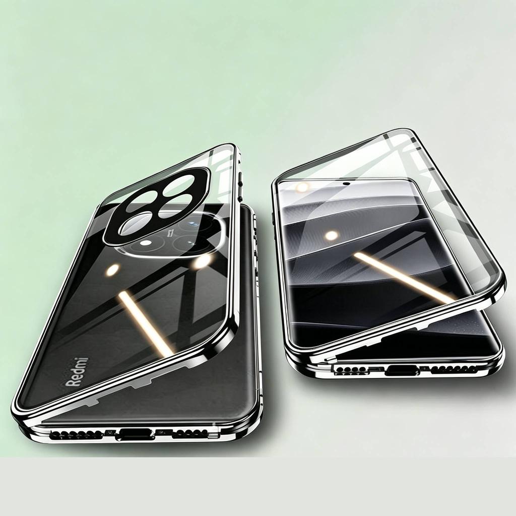 Чехол для Xiaomi 15 14 Ultra с двусторонним закаленным стеклом и металлической рамкой, бамперами для телефона, полной защитой объектива