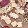 AS60-24Pcs Square Weaving Card, 1.8X1.8Inch 5 Holes Cards Handmade Weaving Tools For Weaving Supplies Tablet Weaving
