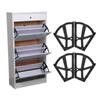 1Pcs Black Large Capacity Shoe Cabinet Flip Shoe Rack Hinge YL