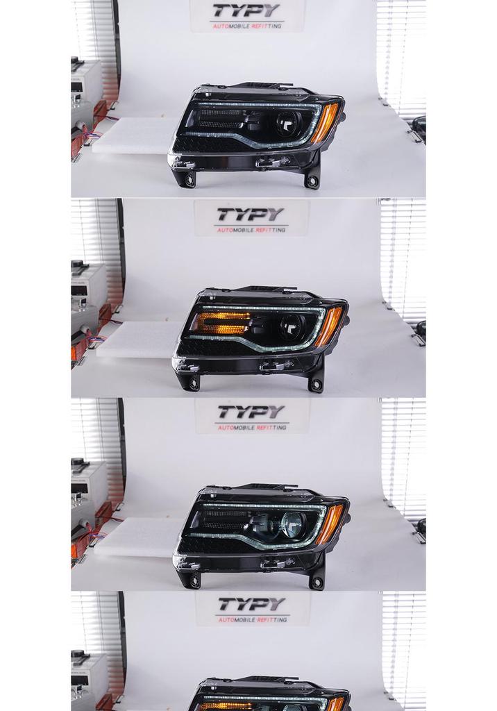 Светодиодные Проекторные Фары для JEEP Grand Cherokee 11-13 с Дневными Ходовыми Огнями и Поворотниками