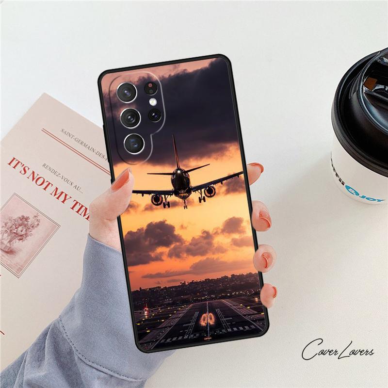 Чехол для телефона Самолет Летать Путешествие Для Samsung Galaxy S24 S25 S23 S22 Ultra Note 10 20 Plus S20 S21 FE