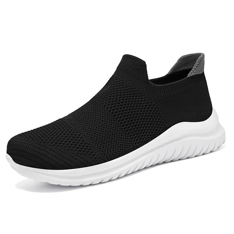 Women's Shoes New Fly-woven Breathable Casual Shoes Light Mouth Lightweight Single Shoes Soft Sole Comfortable Net Shoes Solid Color Simple Shoes Wom