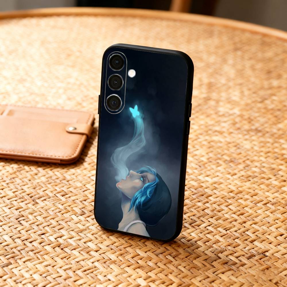 B-Blue-Game L-Life Is Strange  Phone Case For Samsung  A73,A21s,A22,A31,A32,A52,A53,A71,A80,Soft Black Shell