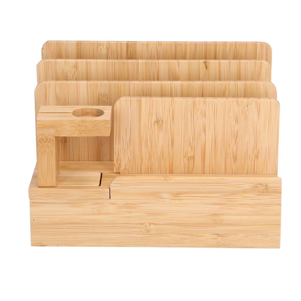 Бамбуковая зарядная станция для сотовых телефонов, деревянная зарядная станция, органайзер с USB-зарядным устройством, горшок для