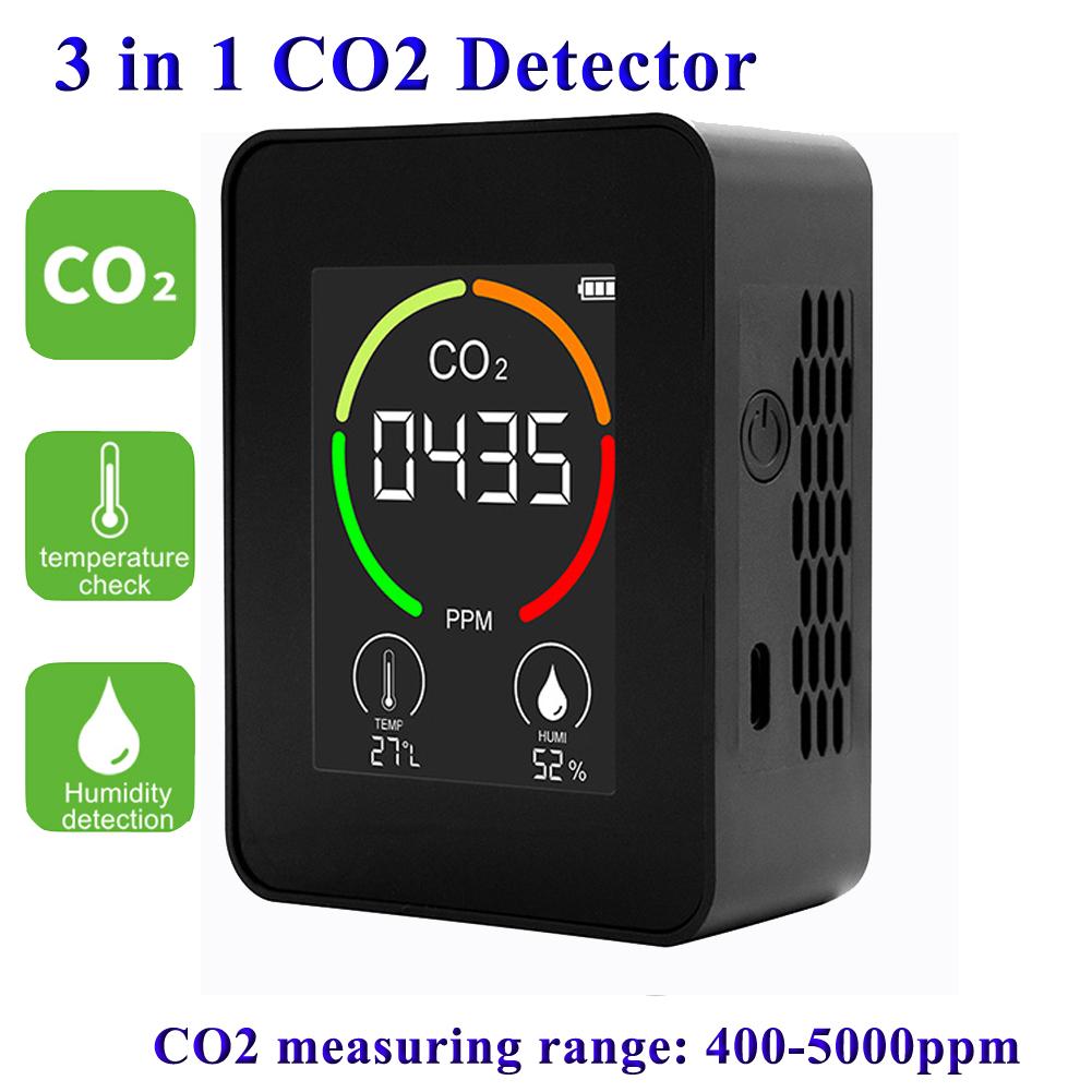 Датчик CO2 Измеритель CO2 Цифровой детектор воздуха Интеллектуальный анализатор качества воздуха Монитор загрязнения воздуха Medidor CO2 сжиженный газ