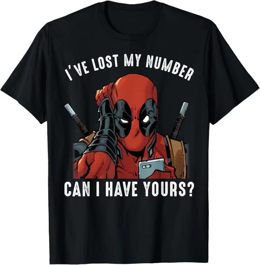 2026 new Deadpool humorous pattern black cotton Tshirt comfortable and casual featuring characters