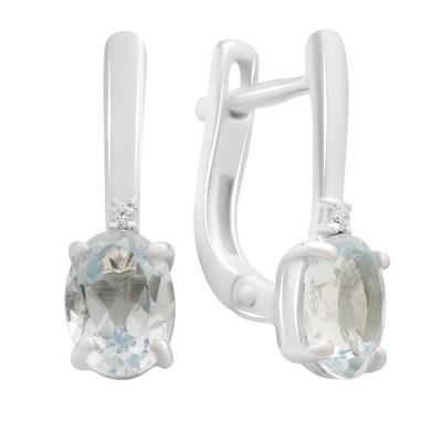 Серебряные серьги с натуральным топазом 1.995ct (2188346)