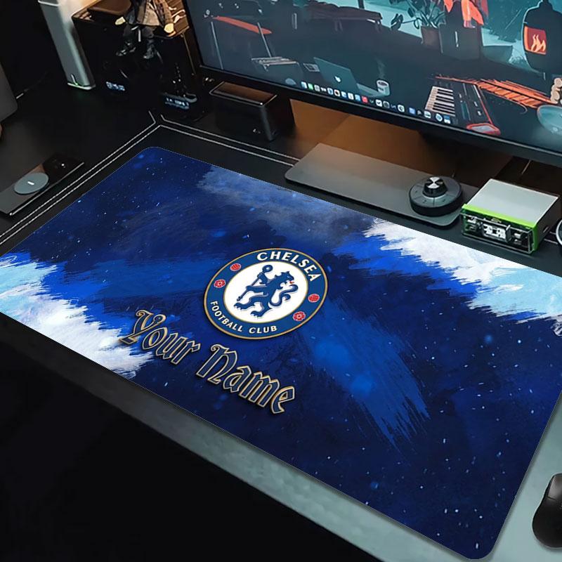 Chelsea F Custom Name Large Size Mouse Pad Large Gaming Table Cushion Non-slip Laptop Tablet Big Mousepad XXL Mat Mini PC Playmat With Lock edge