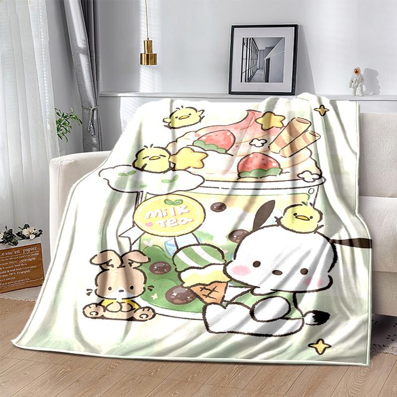 1pc Dessert Pochacco Blanket, Home Decorative Throw Blanket for All Seasons, Living Room, Travel, Camping, Car Blankets, Beach, Office Naps, Perfect G