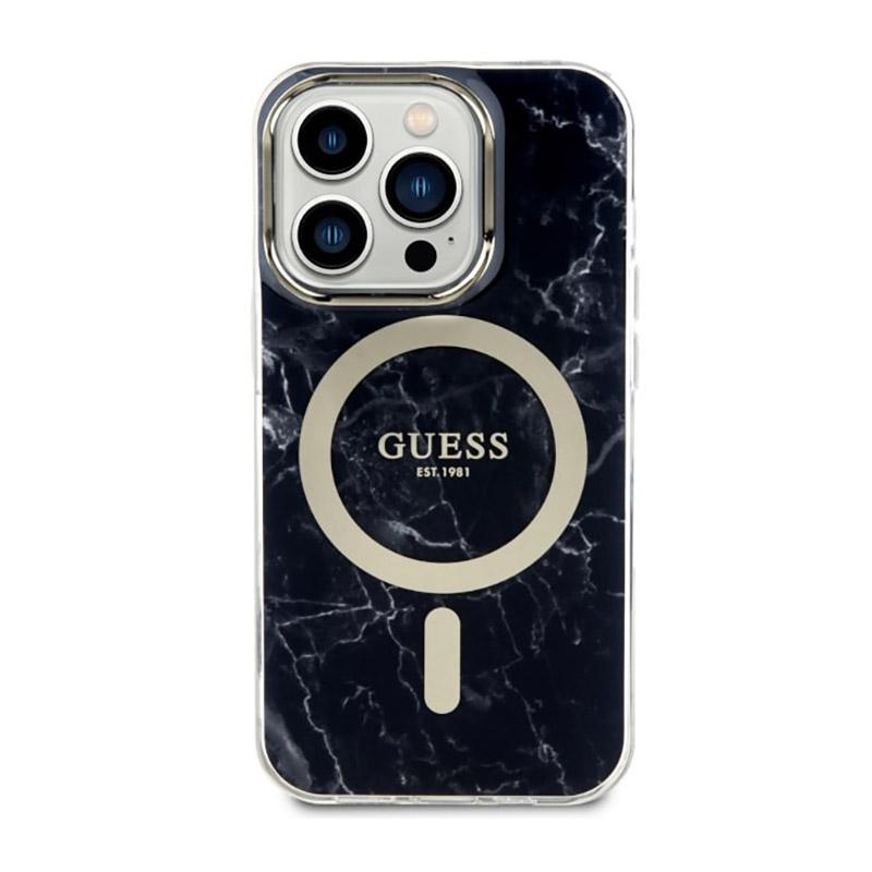Guess Marble Magsafe - Etui Iphone 14 Pro Max (Czarny)