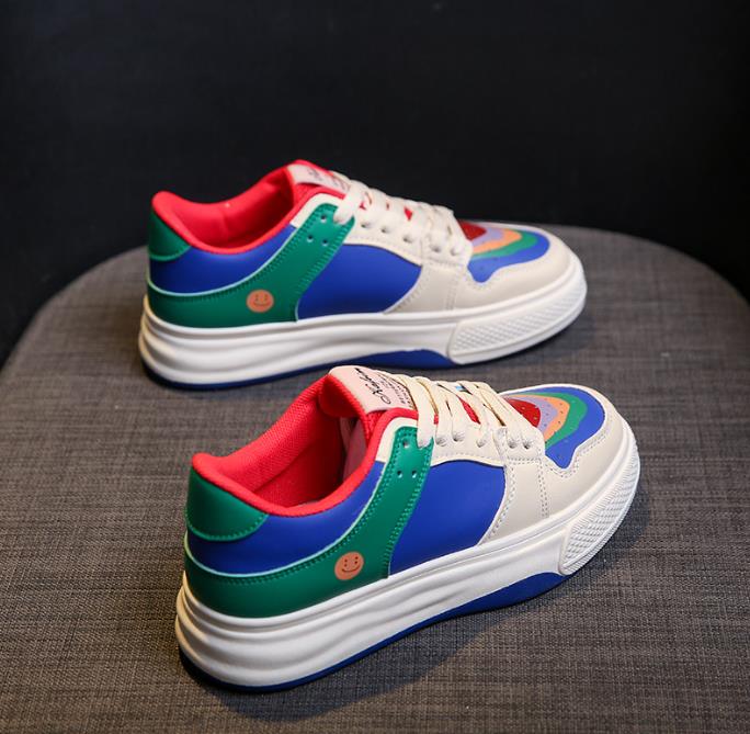 Fashion Women's Fashion Sneakers Lace Up Vulcanized Shoe Couples Non Slip Platform Woman Sports Shoes Comfortable Casual Board Shoes