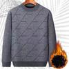 Warm and Thickened All-in-one Knitted Winter Base Round Neck Sweater Middle-aged Elderly People with Long Sleeves