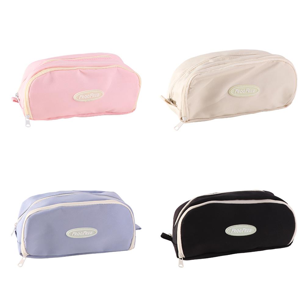 Simple Design Pencil Bag Multiple Sections Stationery Storage Double-layer Pencil Case  High-value