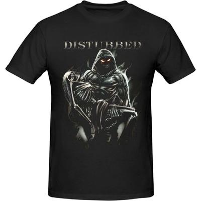 Мужская футболка JOISOMI Группа Disturbed Футболка с коротким рукавом для мужчин Свободный крой Тренировочные футболки(2)