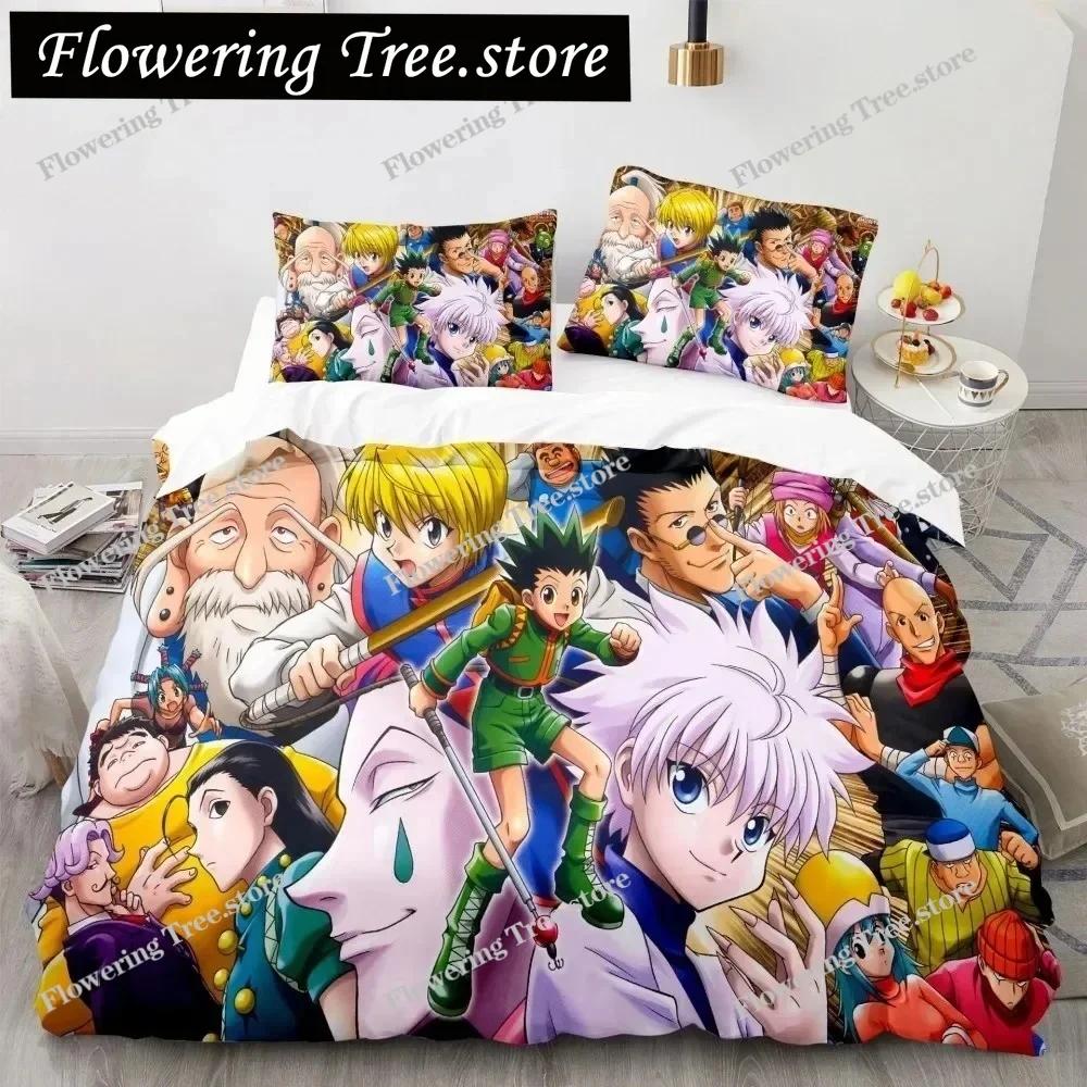 Комплект постельного белья Hunter X Hunter 3D с японским аниме Twin Queen King Пододеяльник Наволочки Полиэстер Для Детей Пододеяльники Наборы