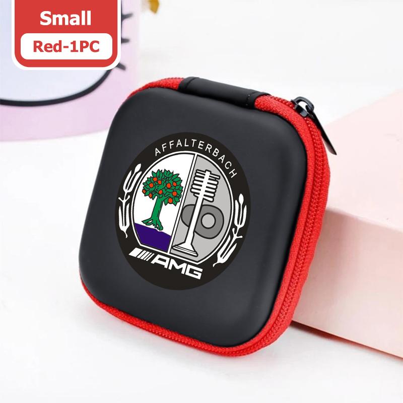 For AMG Mini Earphone Case Portable Mini Zipper Headphone Bag Storage Box Accessories Benz CITAN VITO SPRINTER CLS SLK W202 W203 PP63