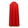 Christmas Velvet Cape Set Red Cloak Scepter Crown Rose Costume Accessory Kids Prince Dress Up Outfit for Cosplay Party