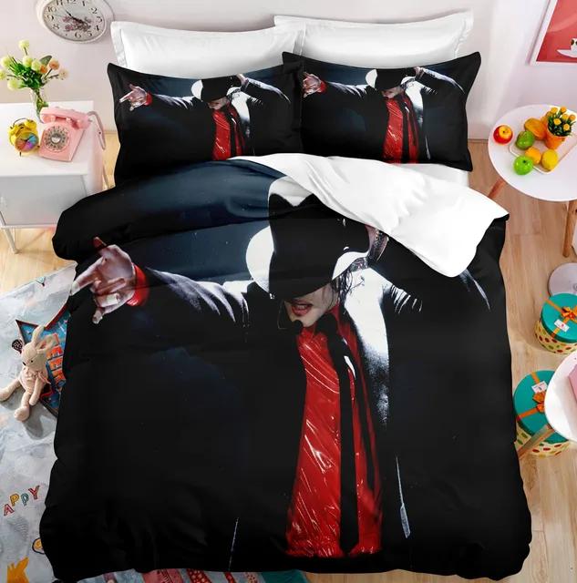 Постельное белье Michael Jackson Односпальное Twin Full King Size Музыкальный Гений Постельное белье для Взрослых Подростков Спальни Комплект с Пододеяльником Супер Звезда