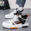 Shoes Men's Trendy Shoes Spring 2024 New Middle School Student High-top Casual Board Shoes Men's Versatile Medium-top Sports White Shoes