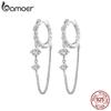 BAMOER стерлингового серебра 925 пробы изысканные циркониевые пряжки для ушей серьги с кисточками для женщин ювелирные изделия на день рождения подарок