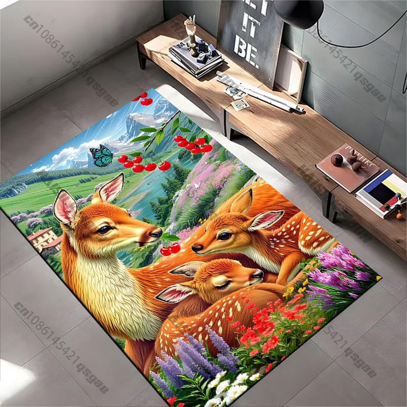 Nature family love peaceful harmony carpet Yoga living room room decor children's crawling mat doormat area rug games mat