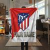 1PC Atletico Fan Gear Custom Name Patterned Flannel Blanket Suitable For All Seasons For Home Decor Warmth And Comfort Gifts Holiday Present