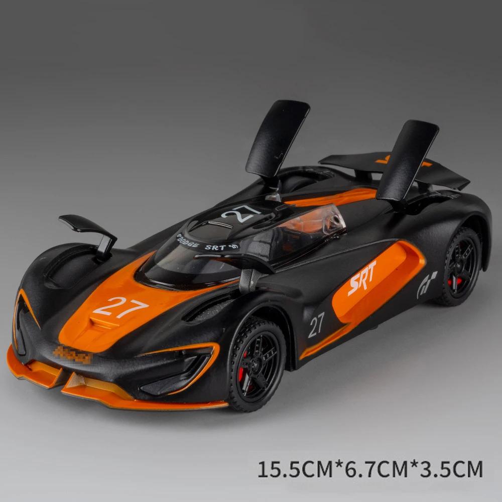 1:32 SRT Tomahawk XVGT Зарядное устройство Литой металлический модельный ряд Игрушечные машинки Двери открываются Звук Свет Оттянуть Назад Транспортные средства Подарки на день рождения друга