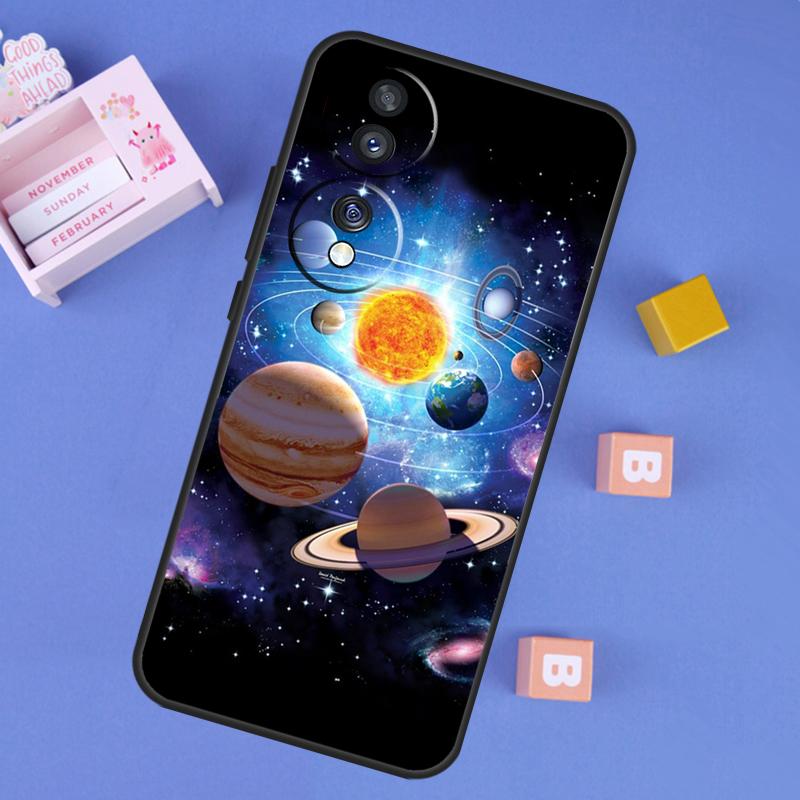Космический Планета Звезды Луна Чехол Для Honor 200 400 Lite 50 70 90 X9a X9b X9c X9d X8b X8c Win RT Magic 7 5 6 8 Pro Обложка