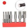 7Pcs Torx Bit Set 12 Point Torx Security Screwdriver Bit Set S2 Steel Impact Driver 50MM Electric Manual Screwdriver Drill Bit