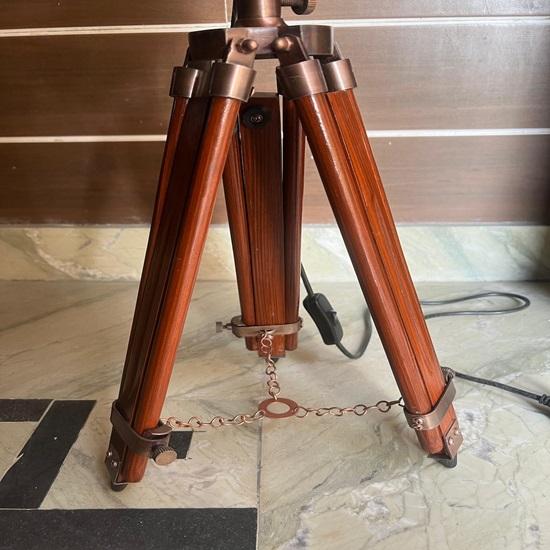 55,88 см морской медный прожектор настольная лампа ручной работы деревянная регулируемая подставка-тренога морской декор для дома