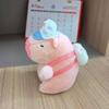 Cute Pink Pp Cotton Capybara Keychain Short Plush Bubble-blowing Animal Charm