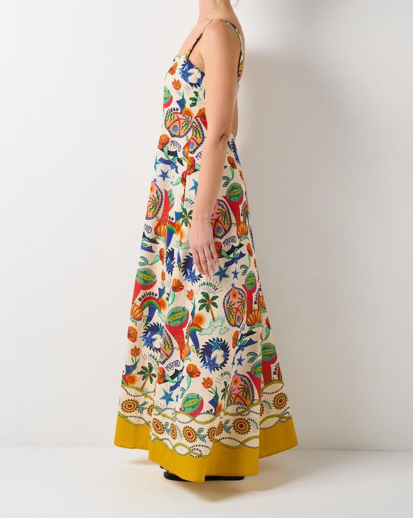 Весеннее платье-свинг с принтом граффити 2025 - Европейский и американский стиль