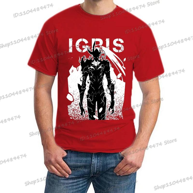 Новая летняя мужская футболка с аниме Solo Leveling, топы, с коротким рукавом, мужская футболка, модная уличная, унисекс, футболки Solo Leveling, одежда