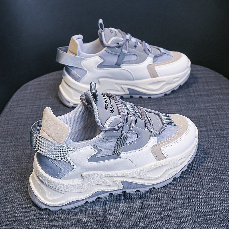 Женская дышащая обувь, новые трендовые осенние модели, белые туфли Wild 2024, лоскутные кроссовки, женские кроссовки Zapatillas De Deporte