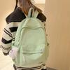 Schoolbag Female Students High School Students Solid Color Backpack