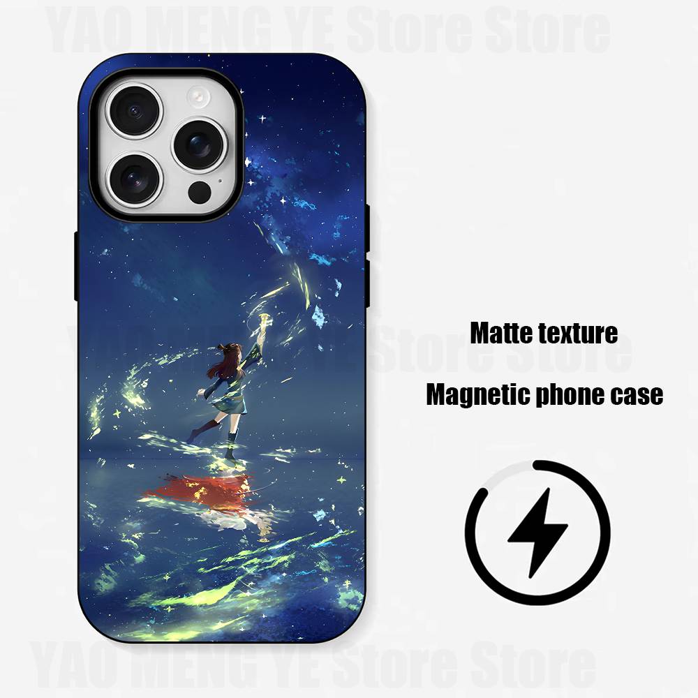 Little Witch A-Academia Frosted Silicone For Phone Case For Iphone 11,12,13,14,15,16,17 Pro Max X Wireless Magnetic Bumper Cover