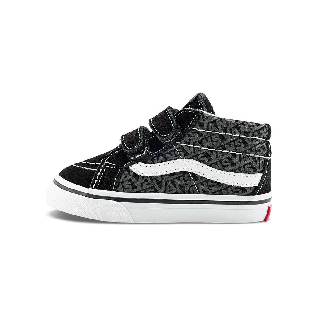 Vans Sk8 Reissue V Comfortable Versatile Durable Mid-Top Walking Shoes Baby Sneakers Black VN0A5DXDBMW