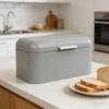 Rustics Metal Bread Container Convenient Flipping Lid Bread Bin Food Storage Organiser For Easy Access