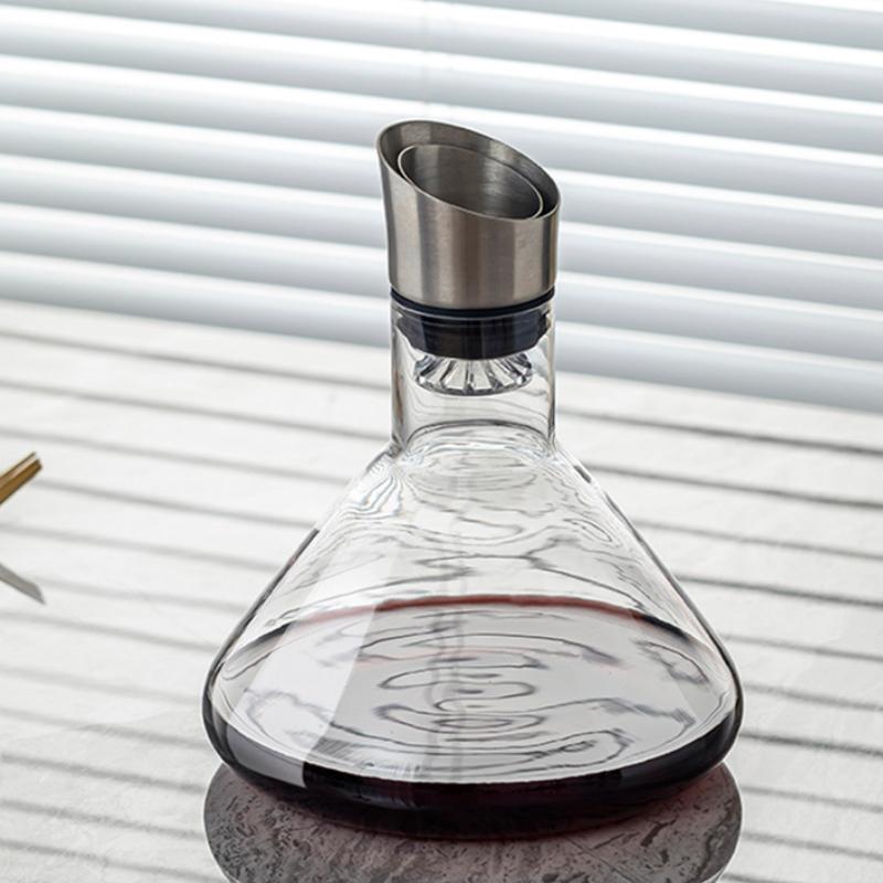 1550 мл Роскошный Высококлассный Декантер для Красного Вина Прозрачный Сепаратор для Красного Вина Бытовой Европейский Стиль Стеклянный Декантер Винные Принадлежности